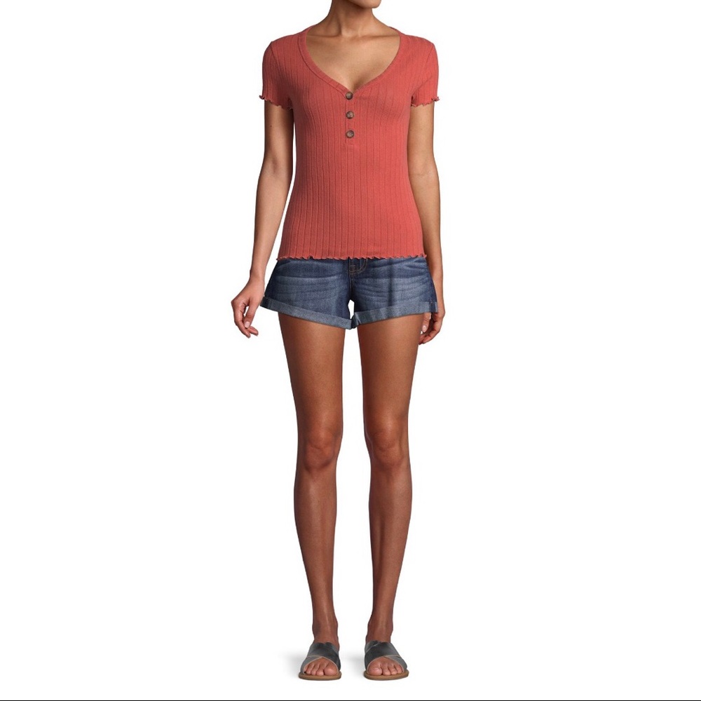 Mom Fit Shorts, Dark Wash